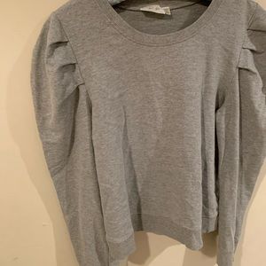 Anthropologie sweatshirt- pleated/puff sleeves